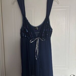 COQUETTE DIVA Navy Blue Sequin Chemise